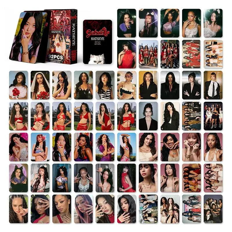92PCS KATSEYE Beautiful Chaos LOMO Cards Album Set with Holographic Photocards Stickers - Manon Daniela Lara