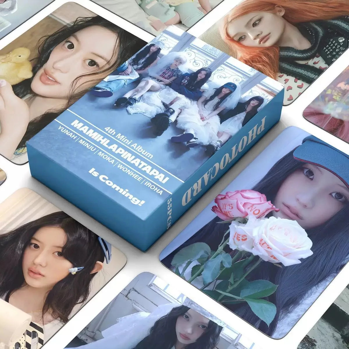 55PCS Kpop Hot Girls Group New Album "MAMIHLAPINATAPAI" High Quality Lomo Cards YUNAH MINJU MOKA WONHEE IROHA Collect Postcards