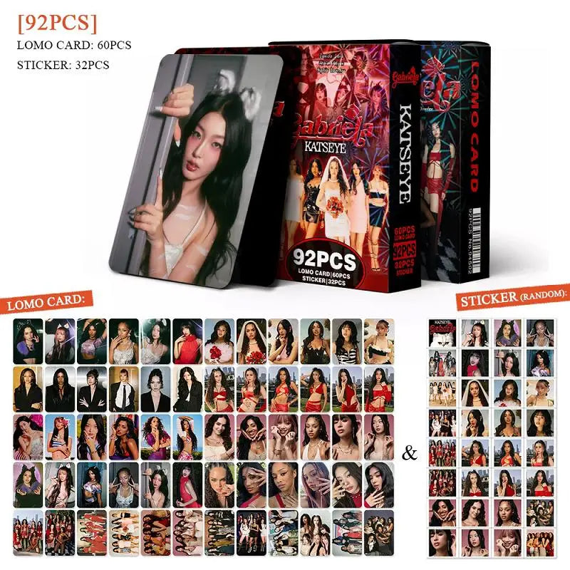 92PCS KATSEYE Beautiful Chaos LOMO Cards Album Set with Holographic Photocards Stickers - Manon Daniela Lara